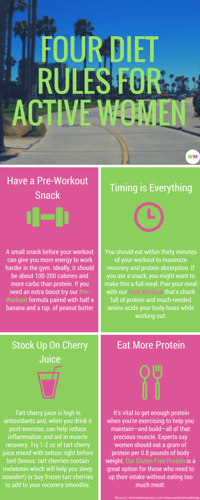 four diet rules for active women