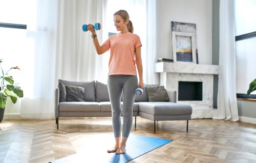 woman keeping up with healthy habits